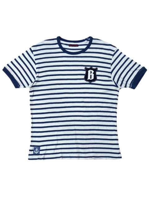 Other Designers Japanese Brand - RARE! BLUE/BLUE JAPAN NAVY SAILOR STRIPED RINGER STYLE