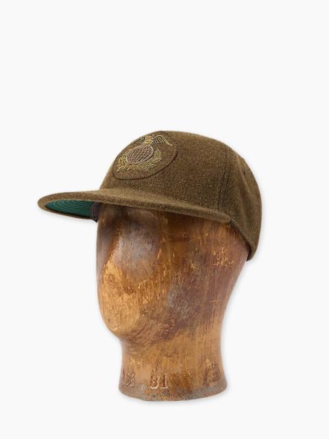 RRL by Ralph Lauren RRL BULLION WOOL-BLEND BALL CAP OLIVE