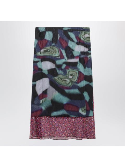 Dries Van Noten Dries Van Noten Multicolored Silk-Blend Print Skirt Women