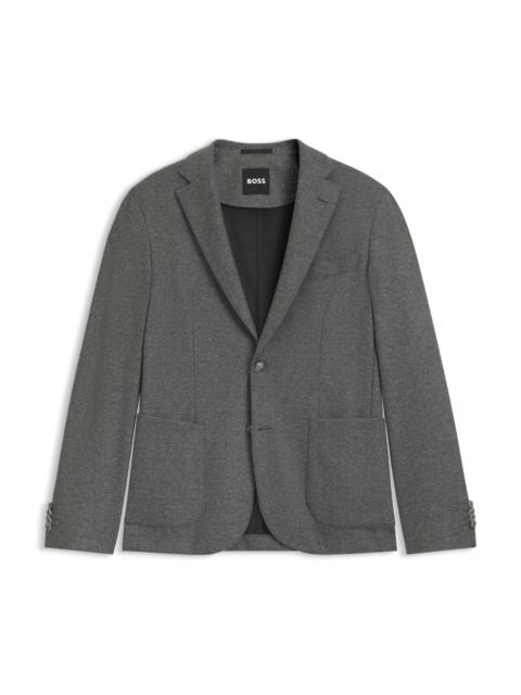 BOSS SLIM-FIT BLAZER IN BRUSHED STRETCH FLANNEL