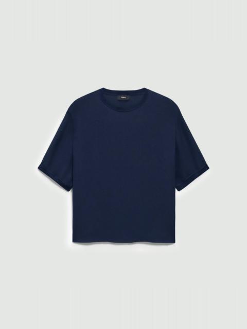 Theory Boxy Tee in Silk Georgette