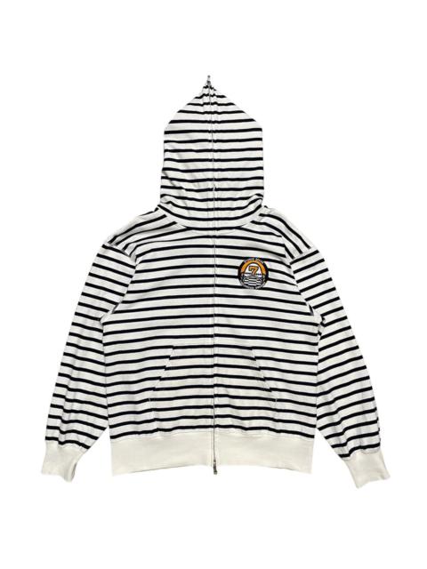 Other Designers Japanese Brand - Studio Seven Childhood Dreams Stripe Hoodie Fullzip