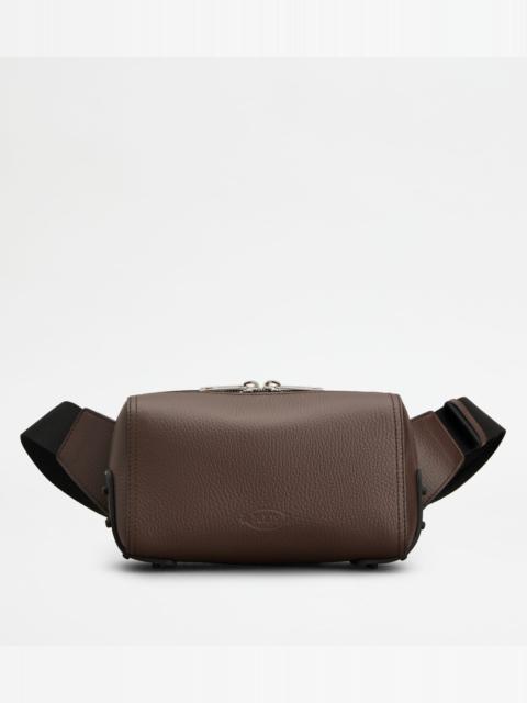 Tod's CROSSBODY BAG IN LEATHER MINI - BROWN