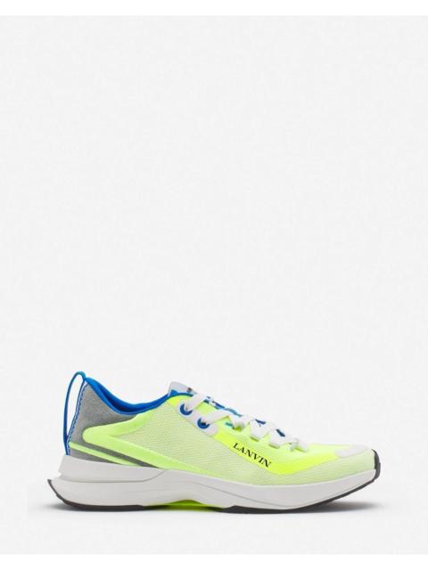 Lanvin LANVIN L-I Mesh Runner Men's Yellow/Blue Sneakers New