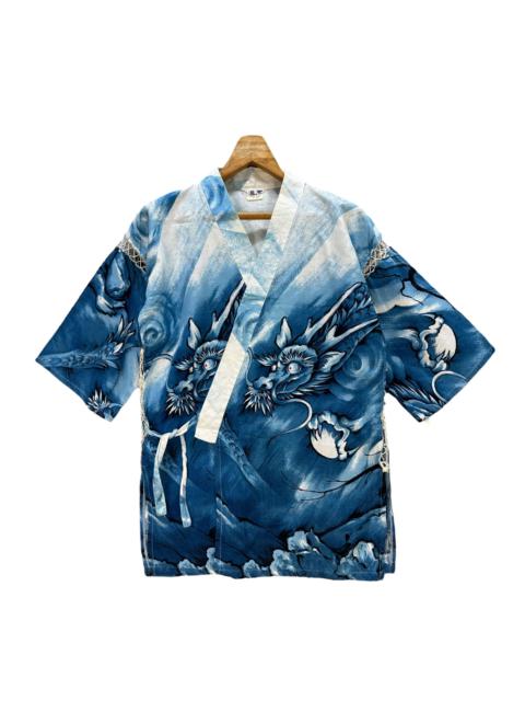 Other Designers Japanese Brand - Vintage Kimono Sea Dragon Graphic Printed Fullprint #A2-0042
