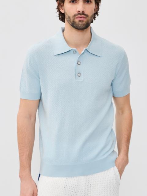 CASABLANCA Pointelle Monogram Polo