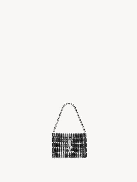 SAINT LAURENT MICRO EVENING BAG IN CRYSTALS