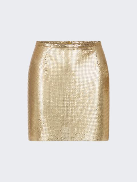 rabanne Mesh Mini Skirt Gold