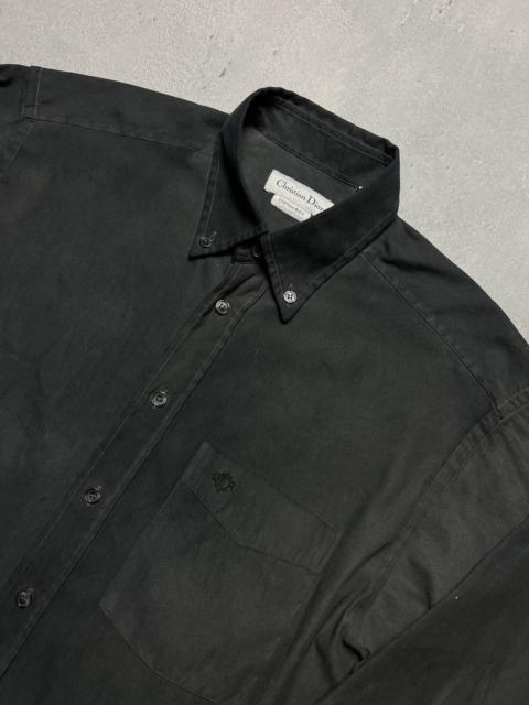 Dior Vintage Christian Dior Embroidered Logo Cotton Rich Shirt