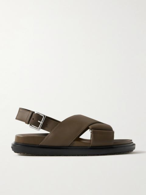 Marni Fussbett Leather Slingback Sandals