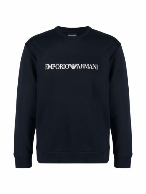 EMPORIO ARMANI LOGO-PRINT CREW-NECK SWEATSHIRT