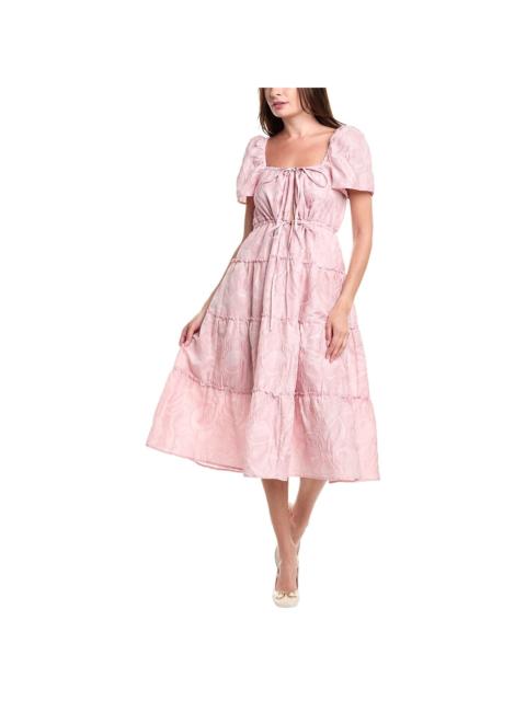 GANNI GANNI Cloque Midi Dress