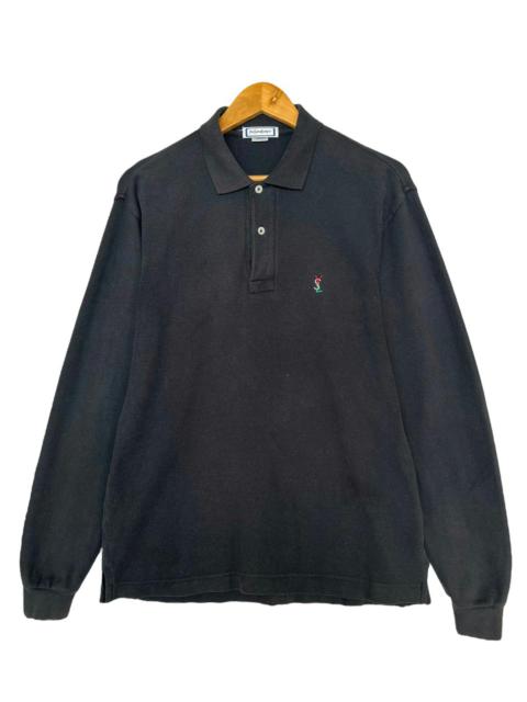 Other Designers Vintage 90s YVES SSAINT LAURENT Long Sleeve Polo Shirt