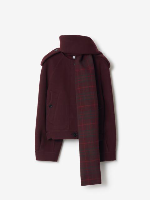 Burberry Detachable Scarf Wool Jacket