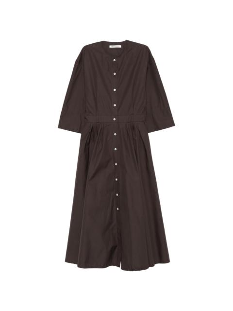 MKDT STUDIO Mark Kenly Domino Tan Denilla Buttonned Front Midi Dress