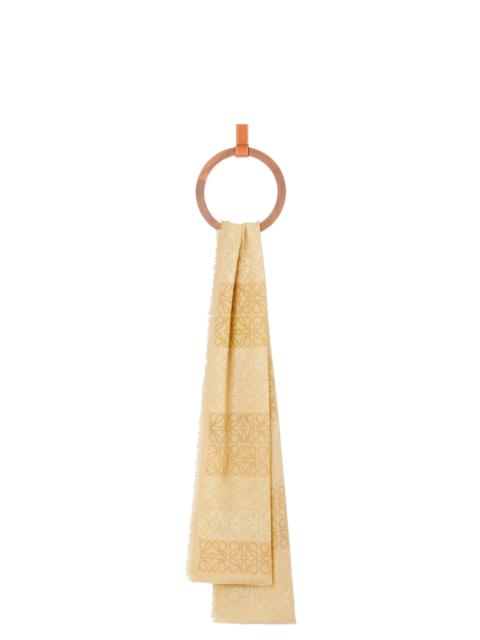 Anagram scarf in wool, silk and cashmere