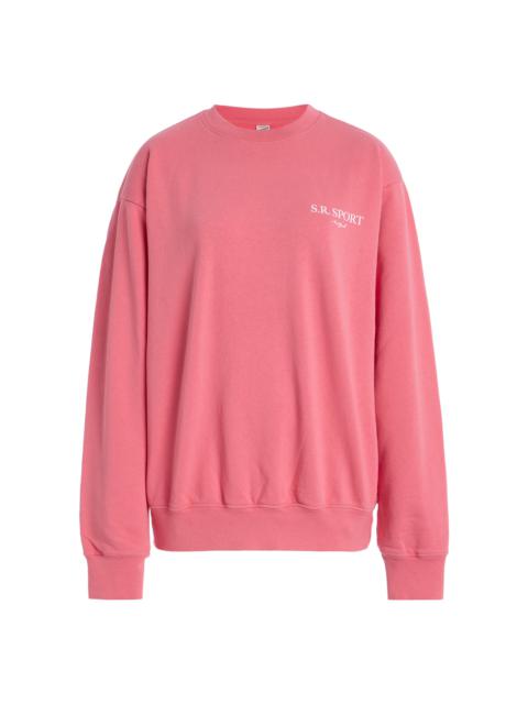 Sporty & Rich Wimbledon Cotton Sweatshirt pink