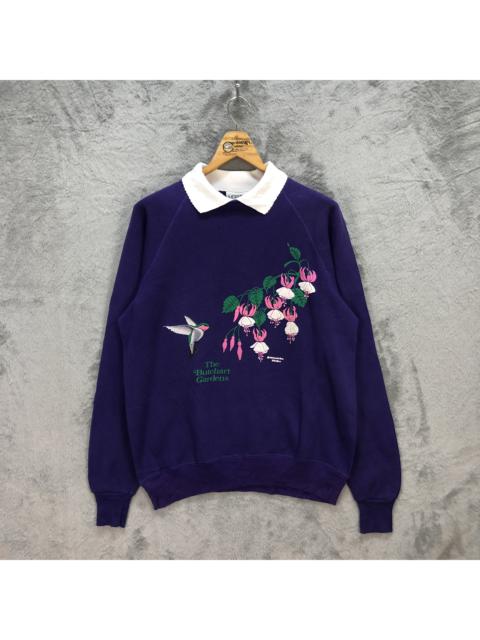 Other Designers Vintage - Vintage Morning Sun X Lee Collared Blue Sweatshirt #5831-209