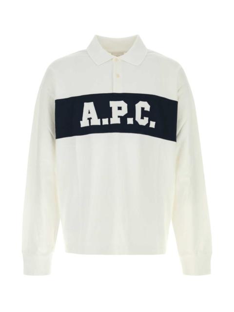 A.P.C. A.P.C. Men White Cotton Oversize Alexis Polo Shirt