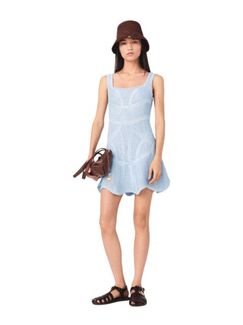 maje maje Short crochet dress in Blue at Nordstrom