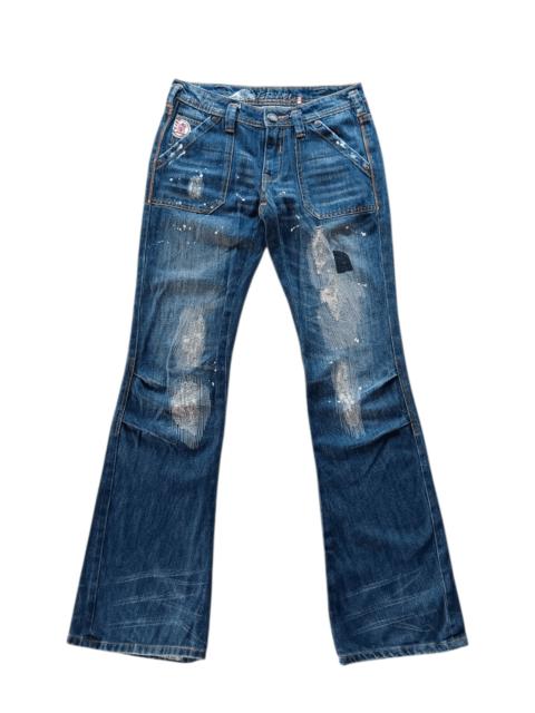 Other Designers If Six Was Nine - Big train boro stich flared low rise vintage jeans