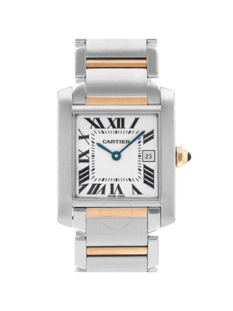 Pre-owned Cartier Tank Francaise Quartz White Dial Men's Watch W51012Q4
