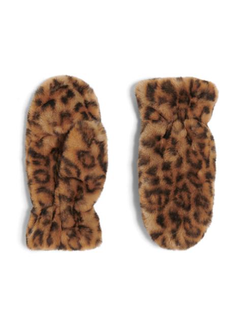 APPARIS Apparis Coco Leopard Faux Fur Gloves at Nordstrom