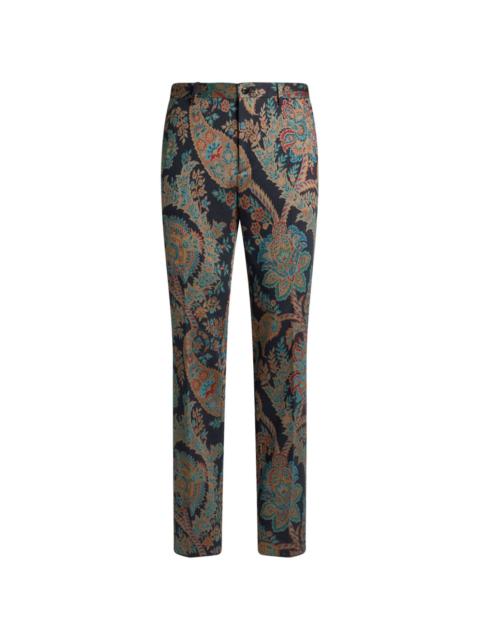 paisley jacquard tailored trousers