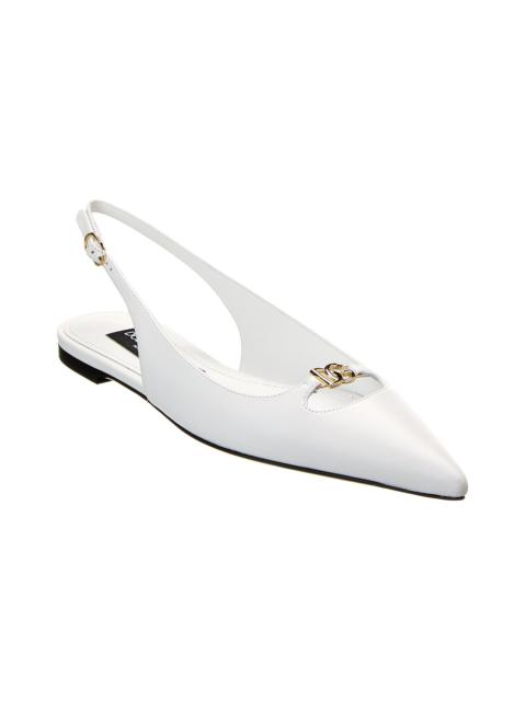 Dolce & Gabbana Dolce & Gabbana Leather Slingback Ballet Flat