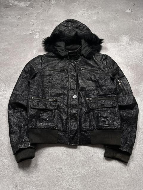 Other Designers If Six Was Nine - Vintage Y2K Escandelle LGB Style Fur Jacket Zip Hoodie