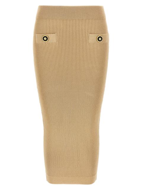 Balmain Ribbed midi skirt