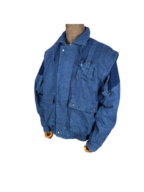 Issey Miyake - 🌟VINTAGE 80s VISE DENIM BONDAGE BOMBER JACKET