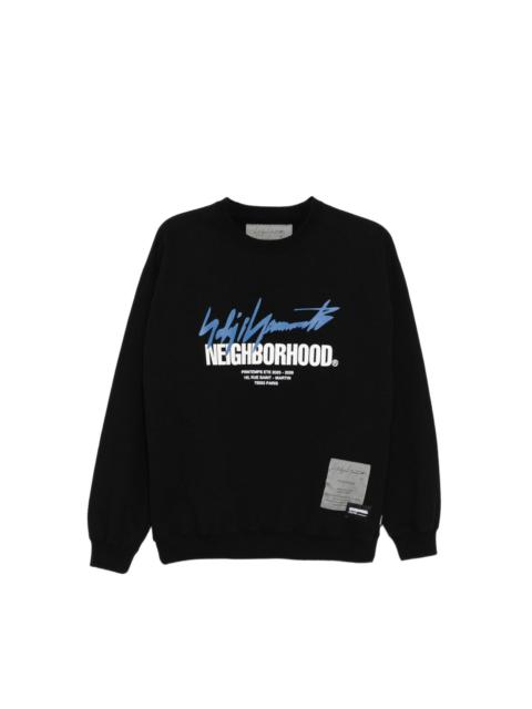 Yohji Yamamoto X NEIGHBORHOOD LOGO-PRINT SWEATSHIRT
