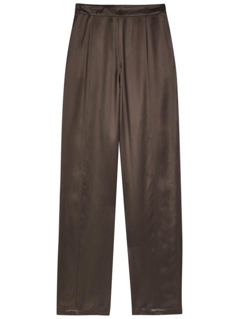 EMPORIO ARMANI Emporio Armani Straight-leg Satin-twill Trousers