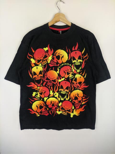 Other Designers Brand - Steals🔥T Shirt Skeleton Skull Like Liquid Blue