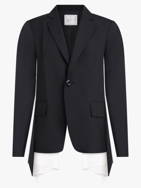 sacai SUITING JACKET WITH SHIRT DETAILING | BLACK/OFF WHITE