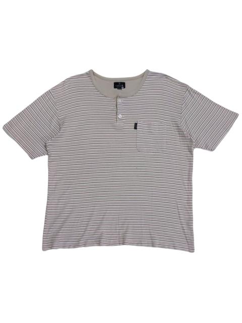 RARE! LANVIN PARIS DESIGNER STRIPED POCKET HENLEY