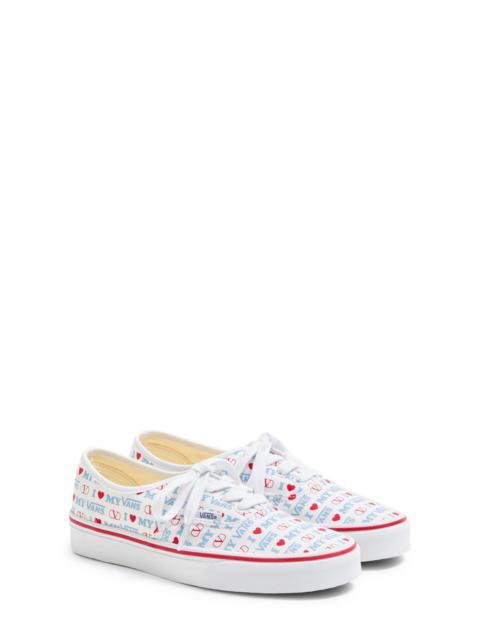 Valentino Valentino x Vans Authentic Low Top Sneaker in Bianco/Rouge/Atlantique at Nordstrom