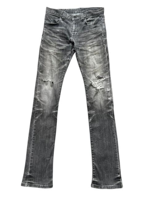 Tornado Mart Japan Strech Distressed Goth Black Pants 31x36