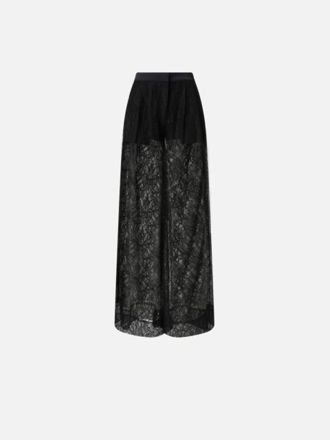 PINKO WIDE-LEG LACE TROUSERS