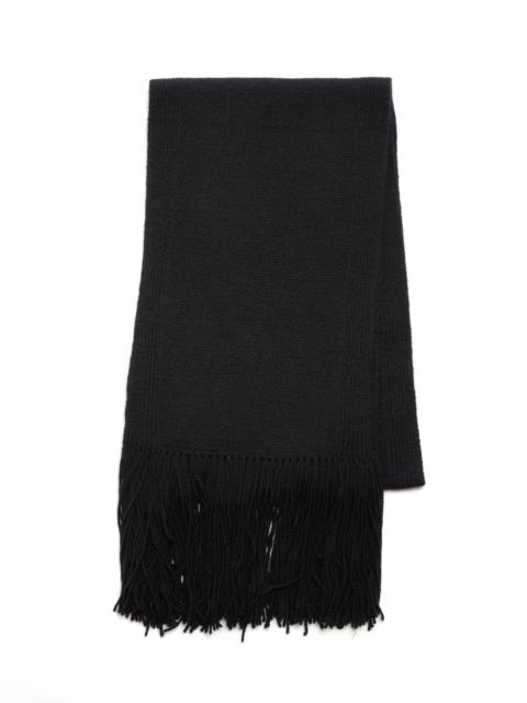GABRIELA HEARST Staffordshire Knit Scarf in Black Cashmere