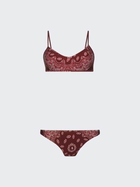 THE ATTICO Two-piece Bandana Swimsuit Cherry Red