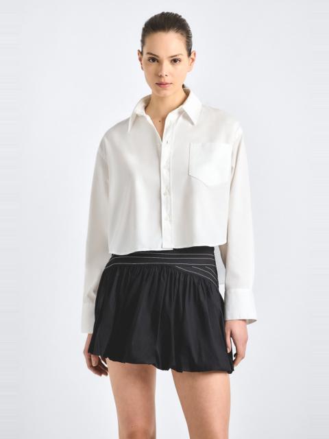 DEREK LAM 10 CROSBY EVELINA LONG SLEEVE BUTTON FRONT TOP