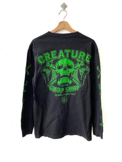 Other Designers Vintage - Vintage Creature Skateboarding Skull Bones Logo Longsleeve