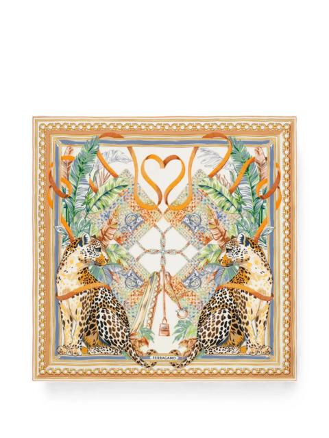 FERRAGAMO Ferragamo Women Foulard In Seta Stampa Felini