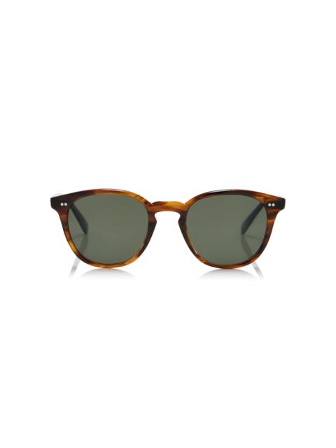 Oliver Peoples Desmon Round-Frame Acetate Sunglasses brown