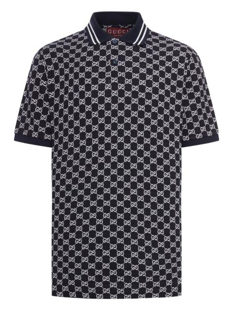 GUCCI Gucci GG-pattern Coton Polo Shirt