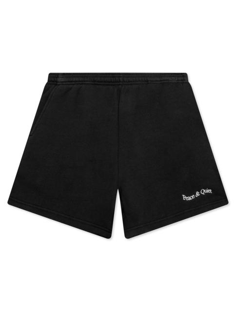 Museum of Peace & Quiet WORDMARK SWEATSHORTS - BLACK