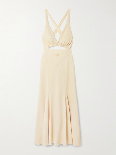 rabanne Cutout Crepe Midi Dress