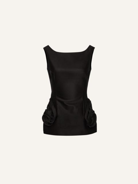 MAGDA BUTRYM Rose hip hourglass top in black